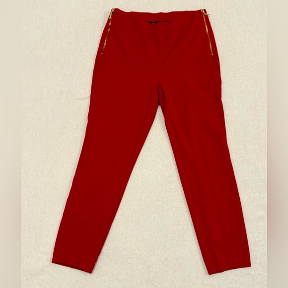 INC International Concepts Pants - INC International Concepts Red Skinny Pants Zipper Detail Size 8
